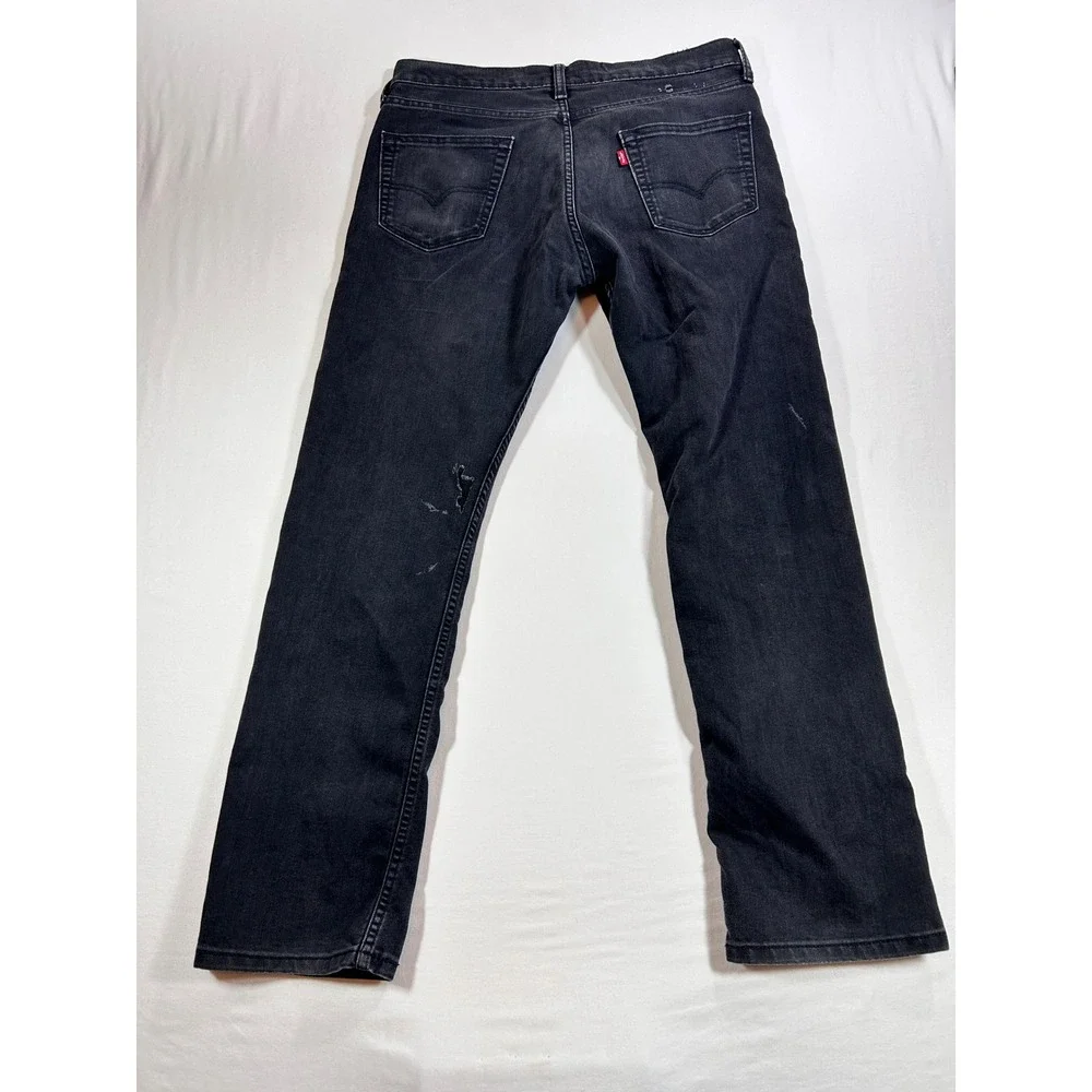 Levis 511 Slim Fit Jeans Mens 34x32 Black Faded Denim Stretch